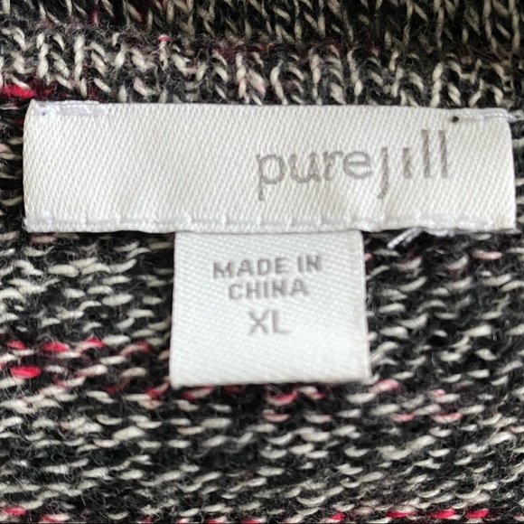 J Jill Heather Asymetrical Hem Cashmere Blend Tunic Sweater XL w MEASUREMENTS - Picture 4 of 12